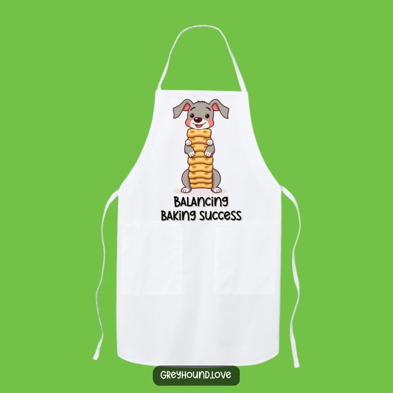 Funny Greyhound Apron: Biscuit Balance Master Chef's Gear!