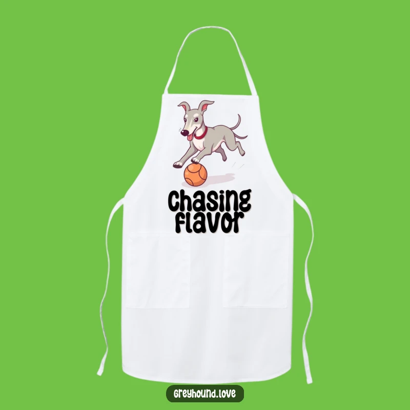 Funny Greyhound Chef Apron: Playful Sighthound Kitchen Fun for Cooking Gifts