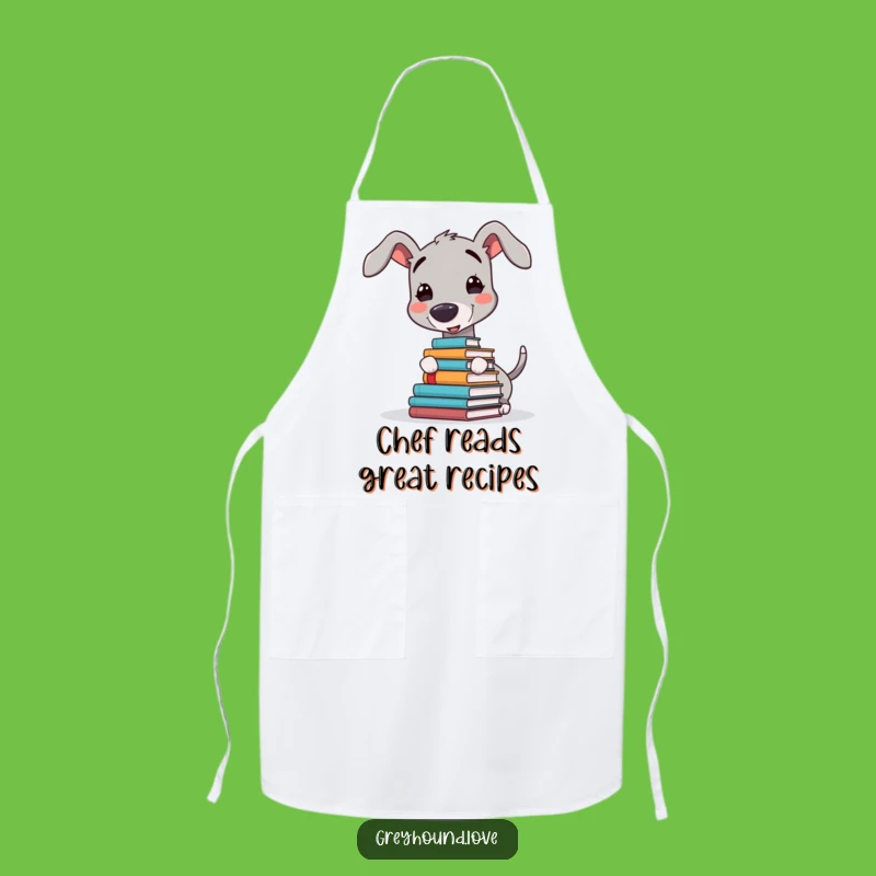 Funny Greyhound Book Balance Apron: A Hilarious Kitchen Gift for Dog-Loving Chefs