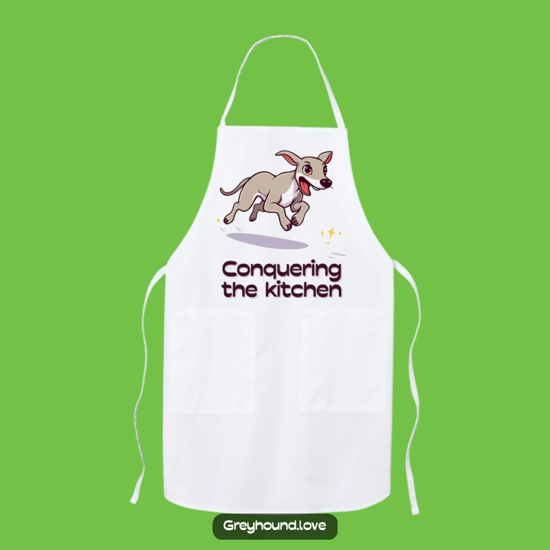 Funny Greyhound Goal Apron - Focused Kitchen Sprints, Perfect Gift!