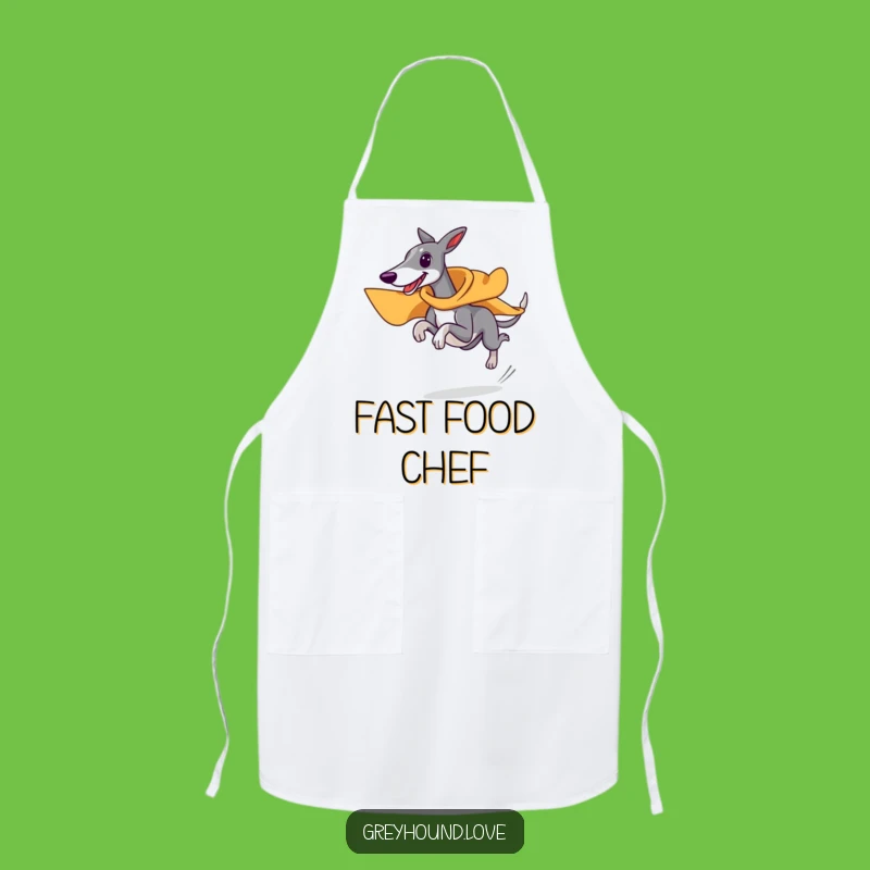 Funny Superhero Greyhound Apron - Fast Kitchen Fun Gift