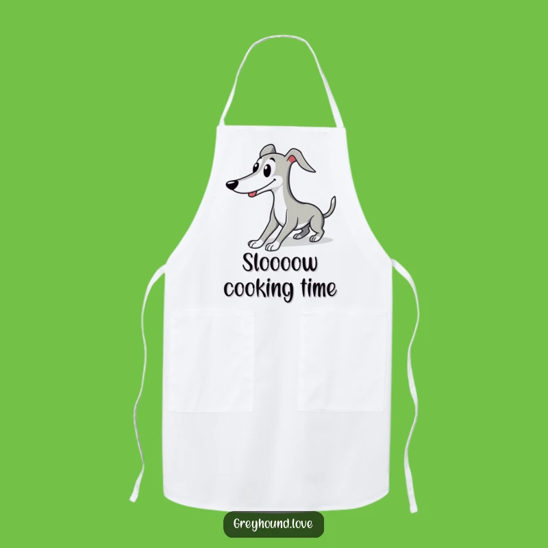 Funny Greyhound Apron: Elegant Dog Kitchen Wear, Chic Gift