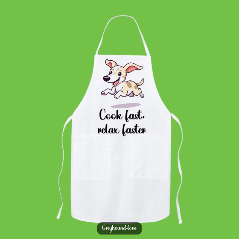 Funny Greyhound Dash Apron - Cook with Speed and Happy Flair