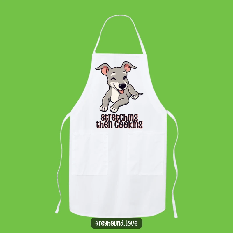 Funny Greyhound Relaxed Apron - Contented Smile Kitchen Gift