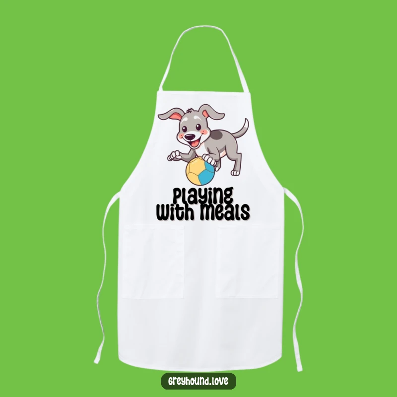 Funny Catching Greyhound Apron: Kitchen Playtime Fun, A Practical Funny Gift!