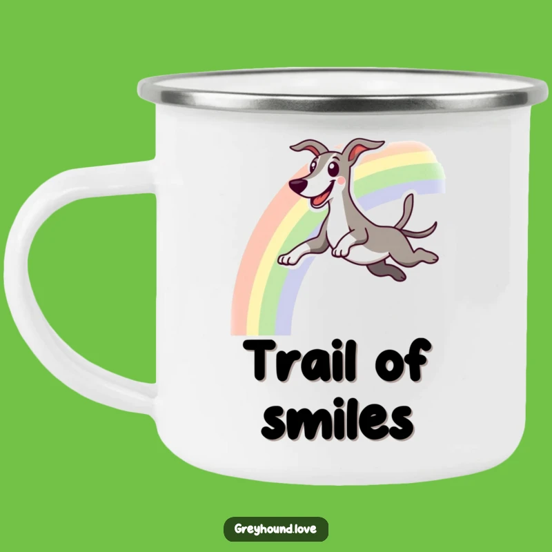 Funny Greyhound Rainbow Mug: Outdoor Joy, Adventure Humorous Gift