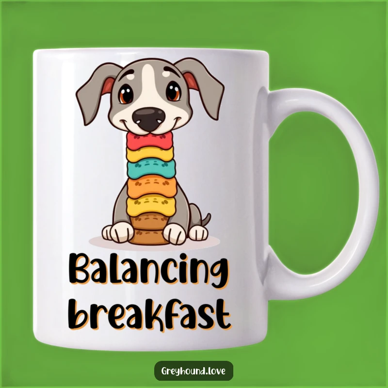 Funny Greyhound Biscuit Balance Mug - Hilarious Trick & Perfect Pet Gift!