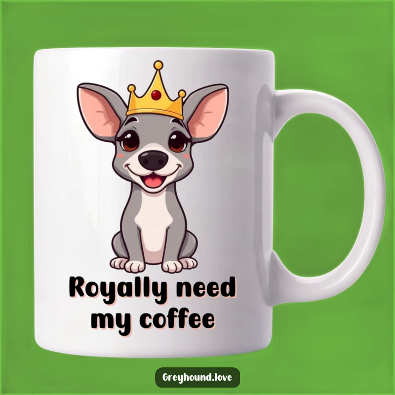 Funny Regal Greyhound Mug: Amused Royal Pup Gift for Dog Lovers