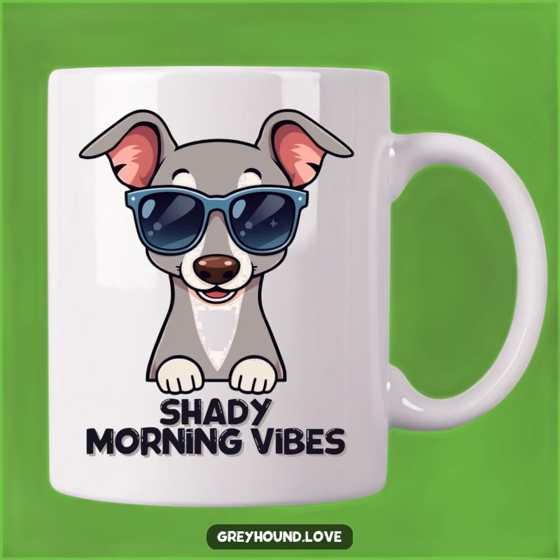 Funny Greyhound Sunglasses Mug - Cool Wink Gift for Stylish Dog Lovers