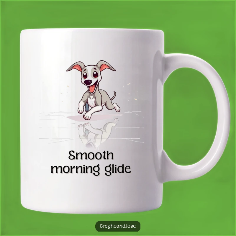 Funny Greyhound Sliding Tongue Out Mug: Hilarious Dog Lover Gift
