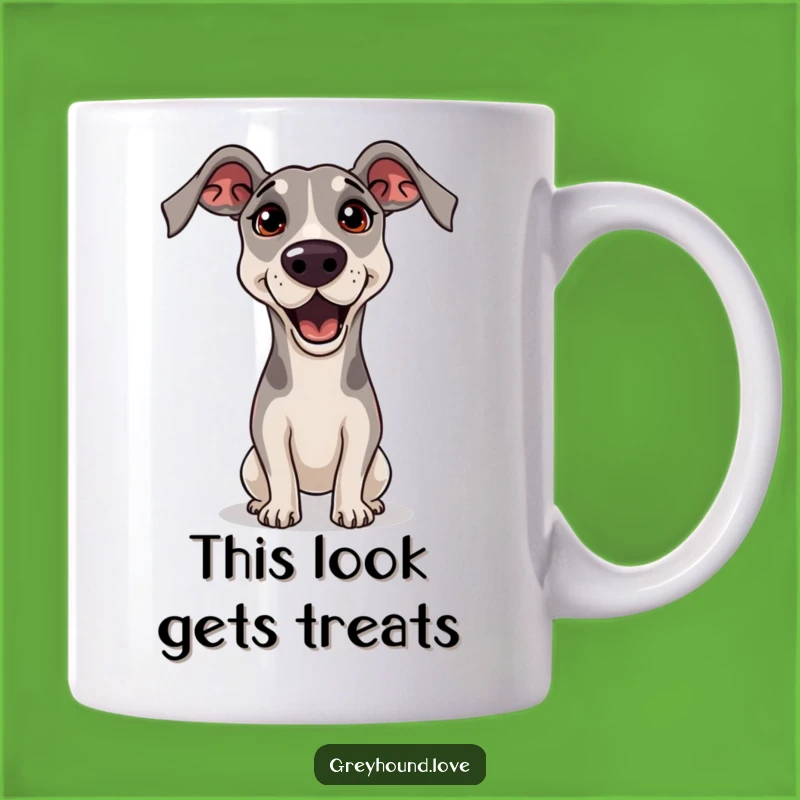 Funny Greyhound Begging Mug - Adorable Pleading Eyes Greyhound Gift!