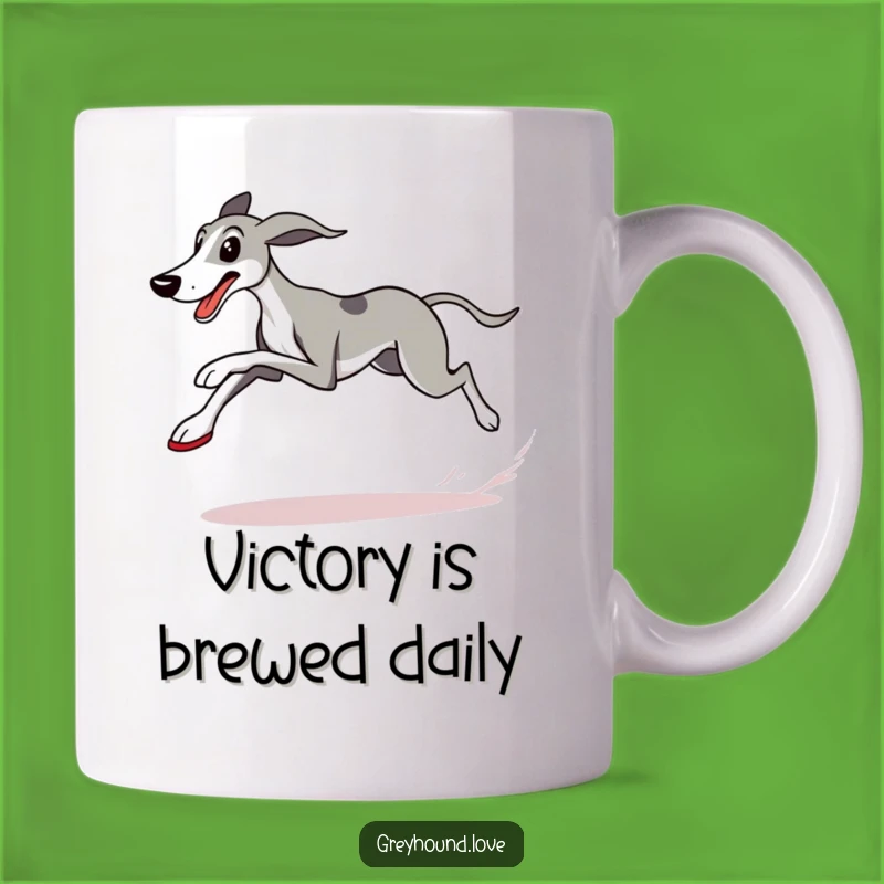Funny Greyhound Racer Mug: Determined Dog Gift, Perfect for Speedy Companions and Coffee Lovers