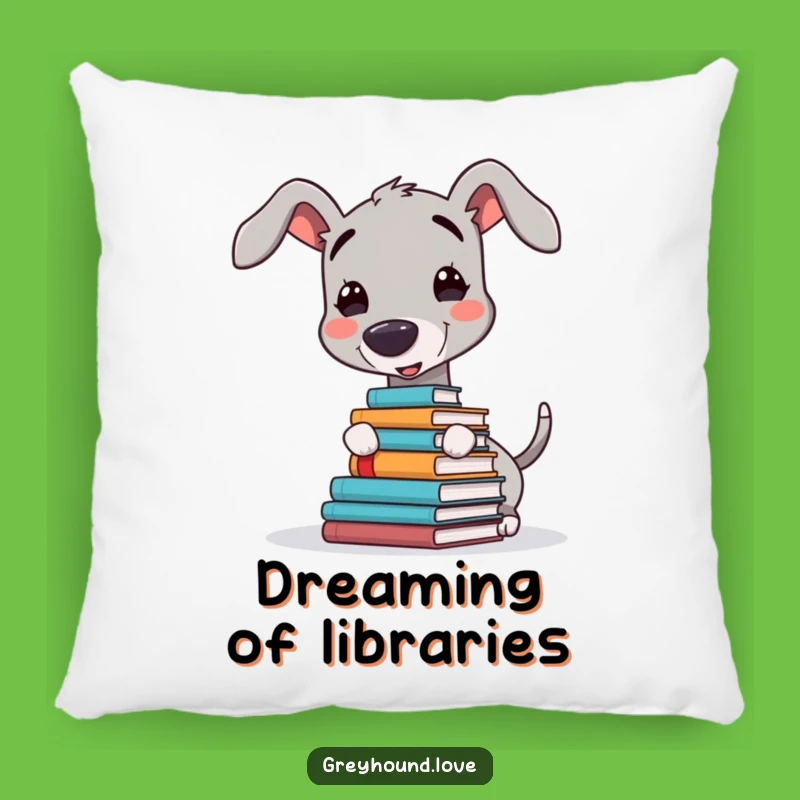 Funny Greyhound Book Balance Pillow: Cozy Comfort and Hilarious Home Decor Gift