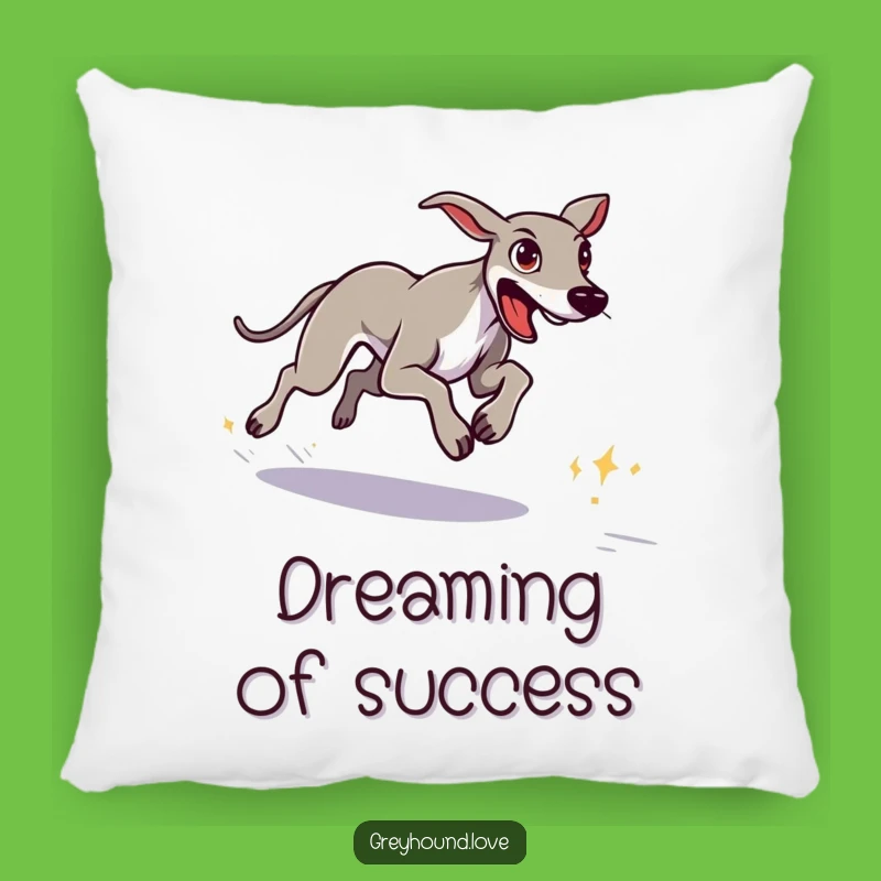 Funny Greyhound Goal Pillow - Determined Comfort, Great Gift!