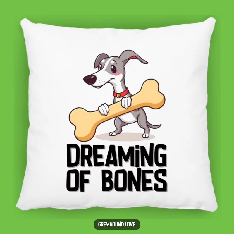 Funny Greyhound Bone Pillow - Playful Comfort with a Giant Fetch, Great Gift!