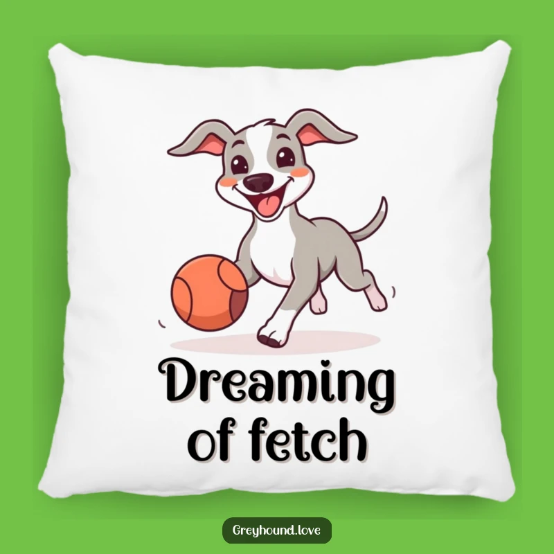 Funny Greyhound Play Pillow: Happy Chase Cushion, Perfect Gift for Cozy Fun
