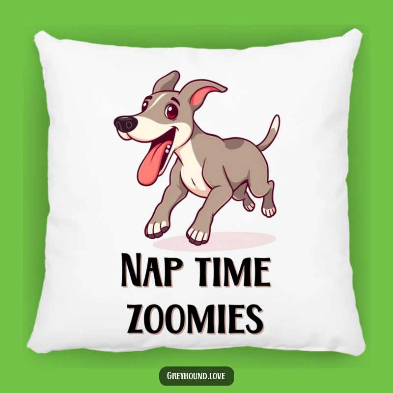 Funny Greyhound Playful Pillow - Excited Pup Comfort Gift
