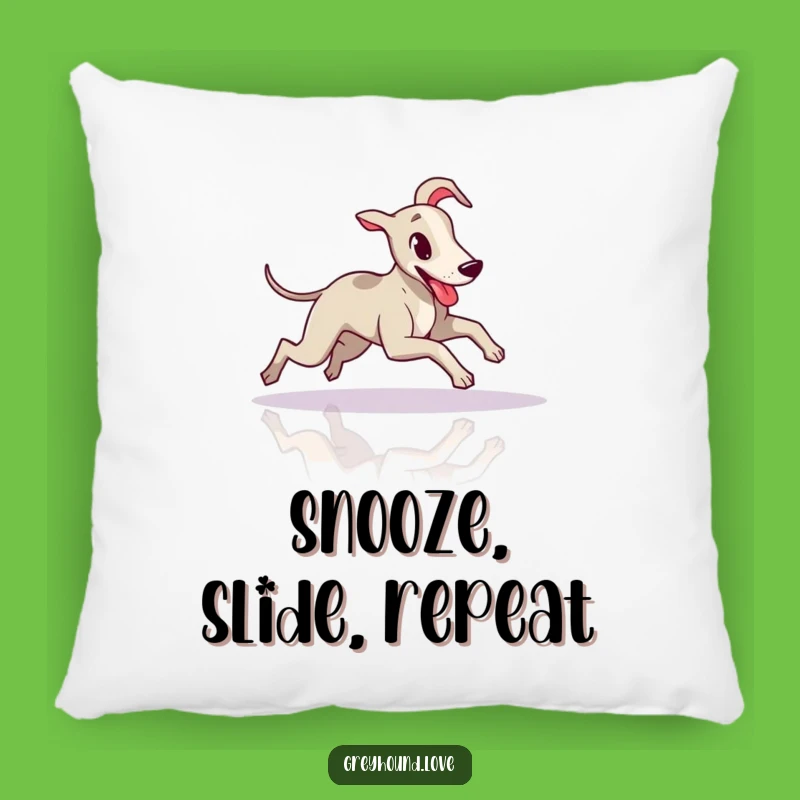 Funny Greyhound Sliding Pillow - Cozy & Hilarious Decor for Playful Homes