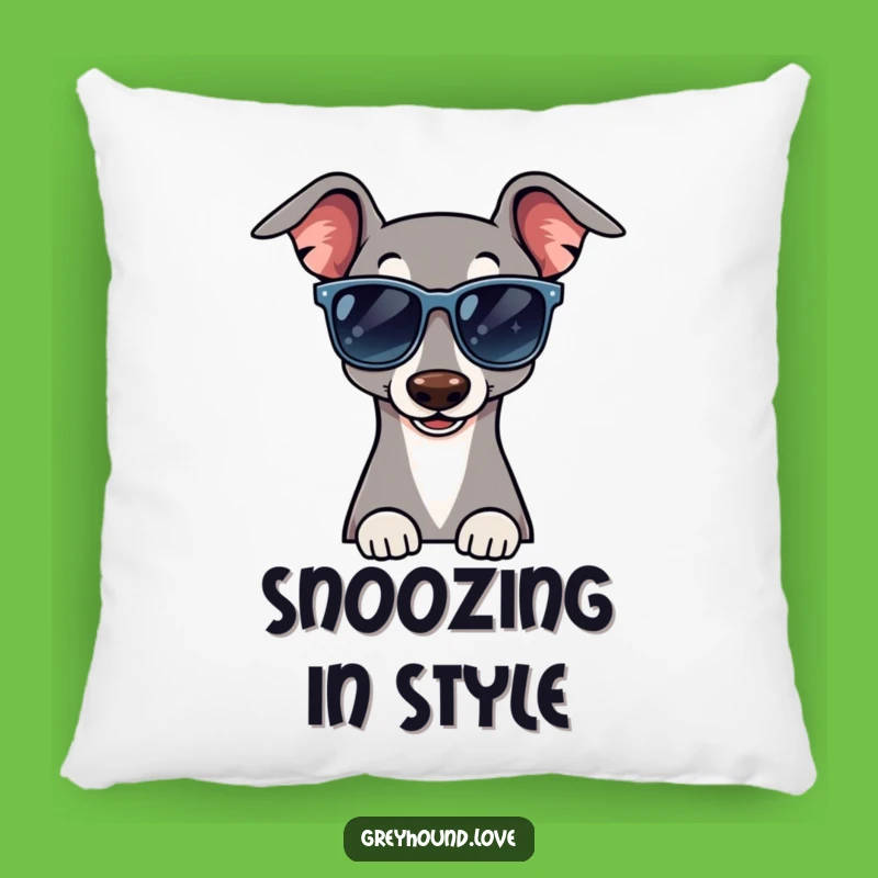 Funny Greyhound Sunglasses Pillow - Add Cool Vibes to Your Decor