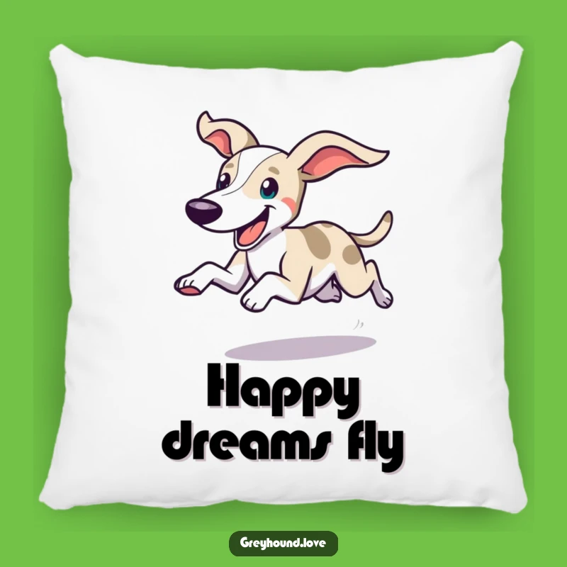 Funny Greyhound Dash Pillow - Cozy Comfort with a Happy Vibe