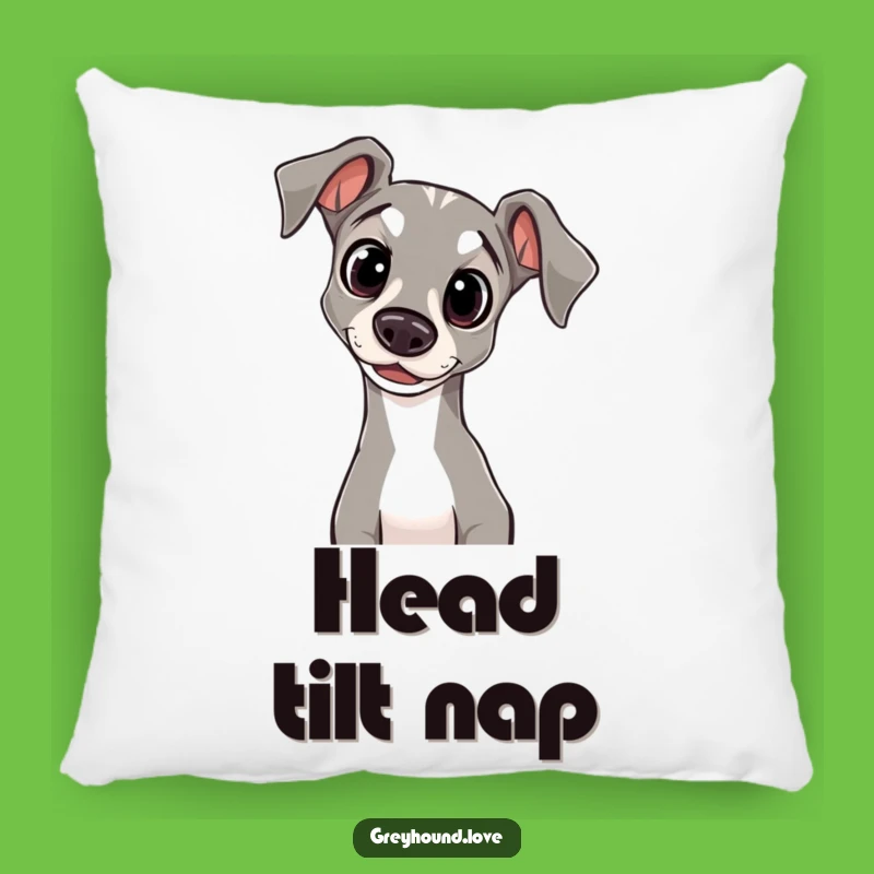 Funny Greyhound Pillow: Cozy Comfort with a Curious Head-Tilting Friend