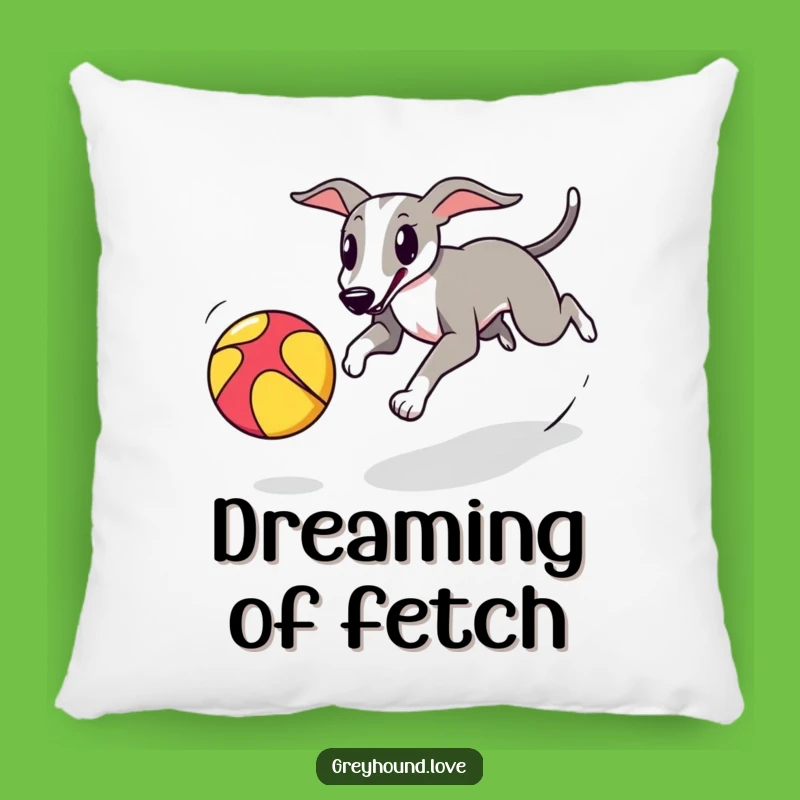 Soft Greyhound Ball Chase Pillow: Add Playful Comfort to Your Home with Canine Energy