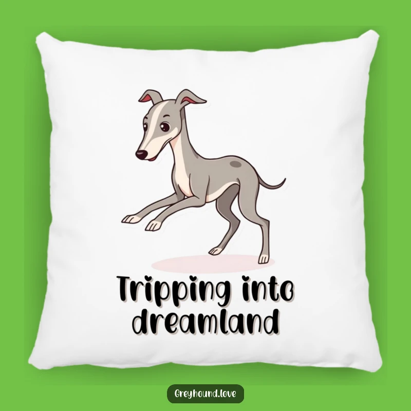 Comfortable Funny Greyhound Tripping Pillow: Cozy Dog Decor for Comical Relief