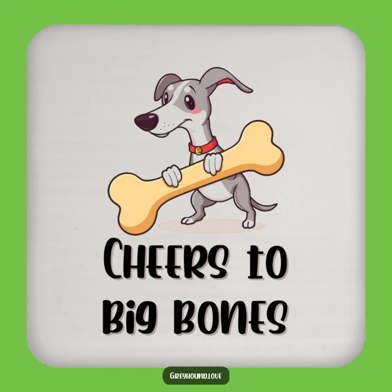 Funny Greyhound Fetch Coasters (Set of 4) - Playful Protection, Gift!
