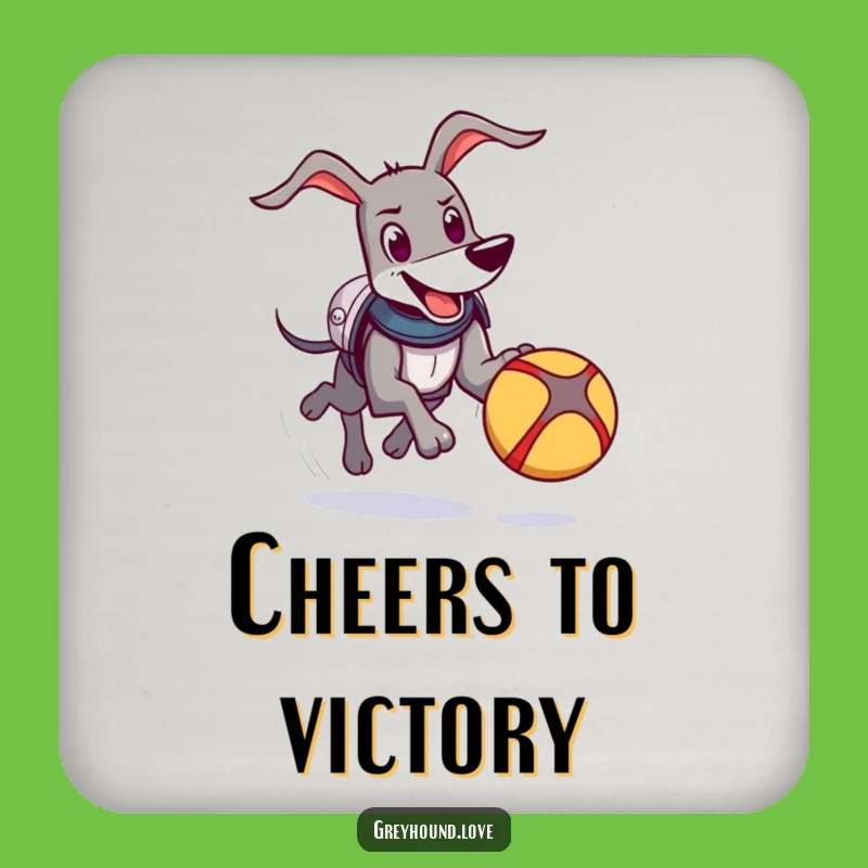 Funny Knight Greyhound Coaster: Armor Dog Protection, Chasing Ball, Tiny Gift