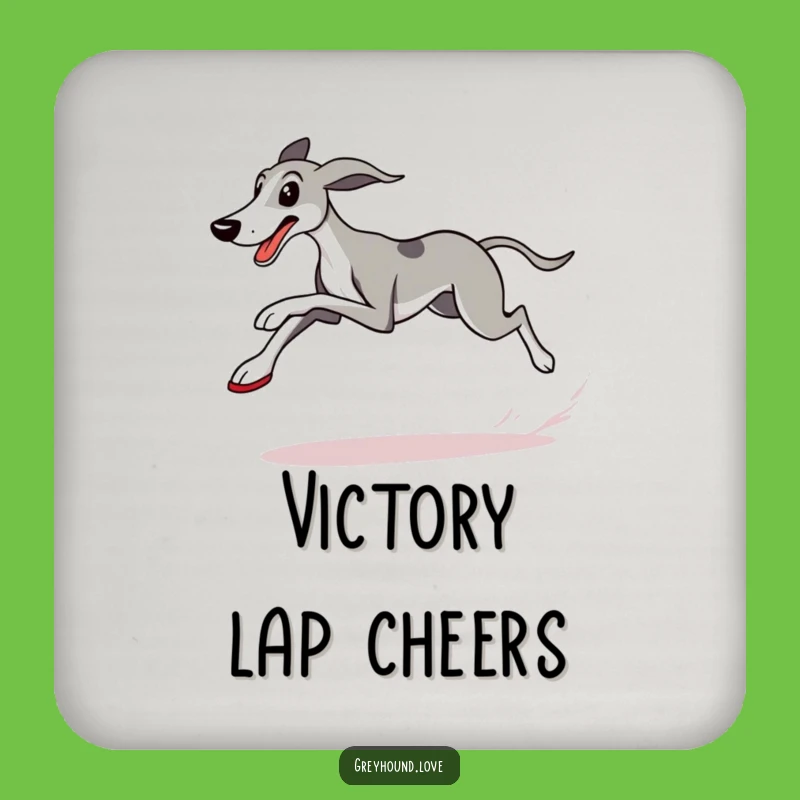 Funny Greyhound Coaster Set: Determined Drink Protector, Perfect Gift for Hosts