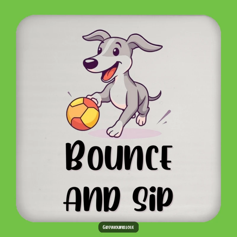 Funny Greyhound Coaster Set: Playful Dog Protection for Tables
