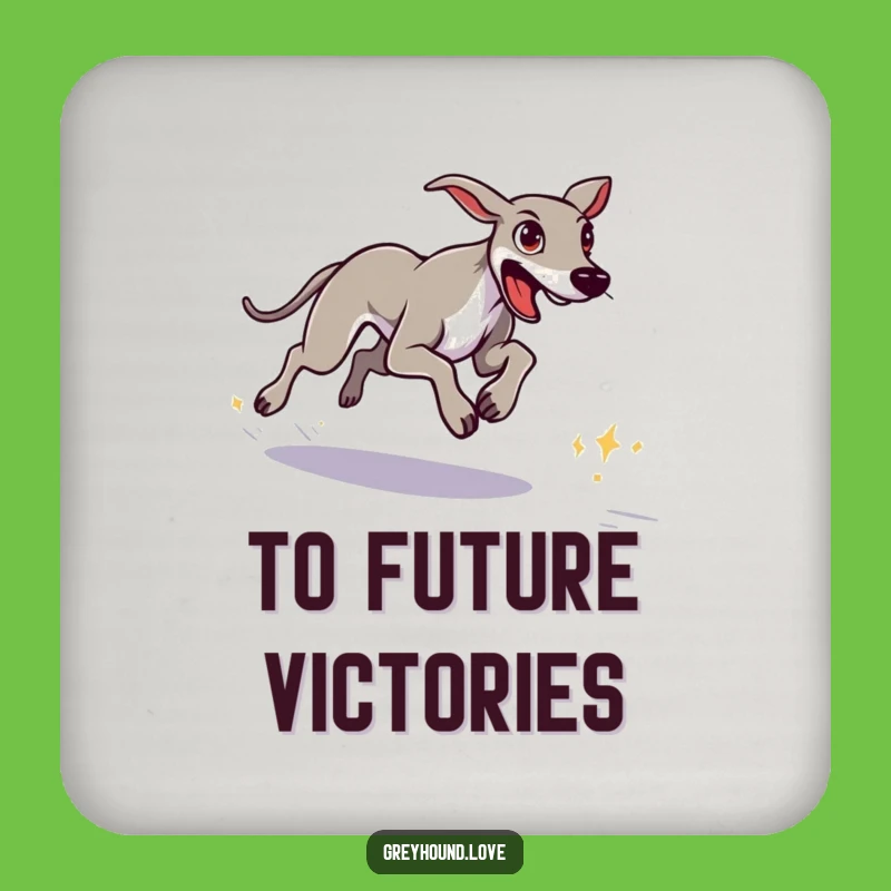 Funny Greyhound Goal Coasters (Set of 4) - Focused Protection, Gift!