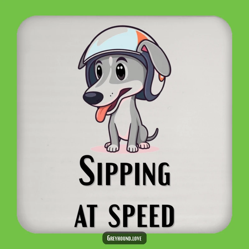 Funny Greyhound Racing Helmet Coasters - Protect Your Table!