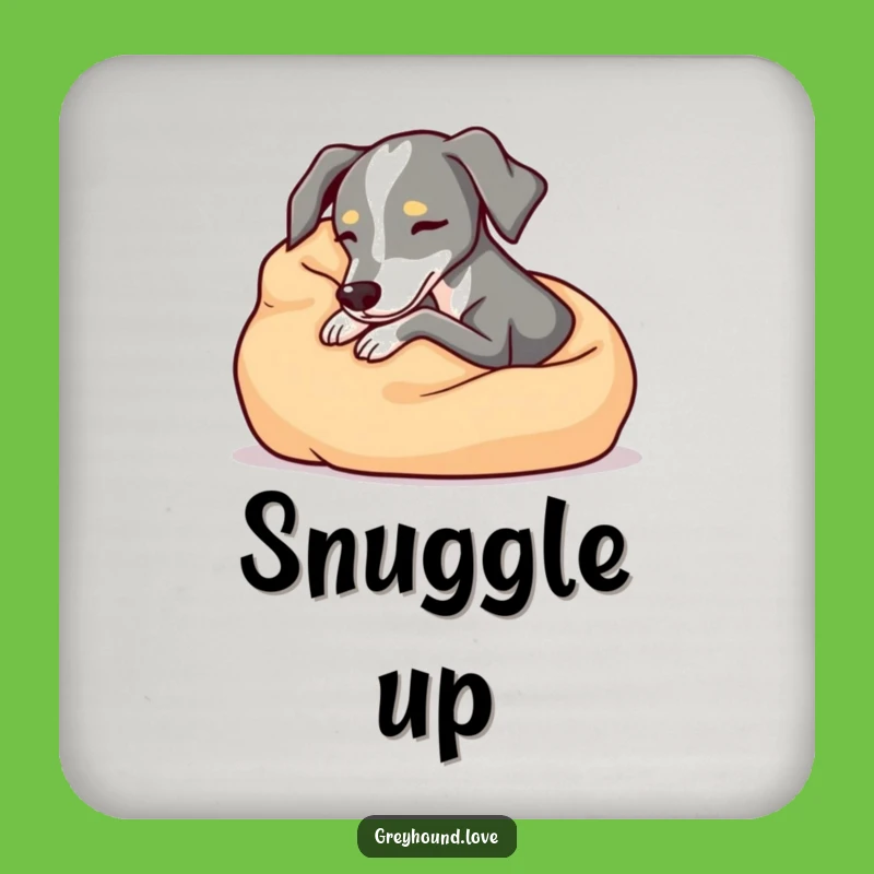 Cozy Greyhound Coaster Set - Relaxing Table Protection Gift