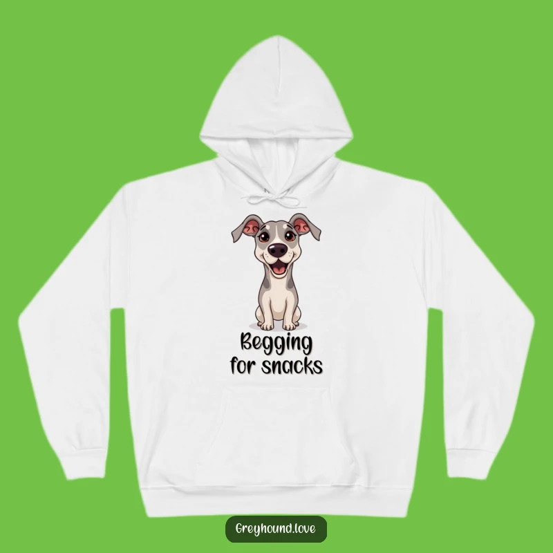 Funny Greyhound Begging Hoodie - Cozy Pleading Eyes Dog Gift!