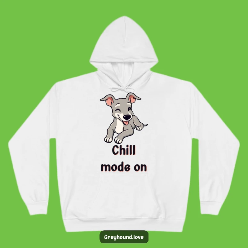 Cozy Funny Greyhound Stretch Hoodie - Contented Smile Comfort Gift