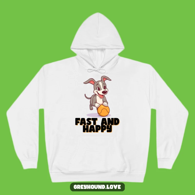 Funny Determined Greyhound Hoodie: Cozy Up with Canine Energy!