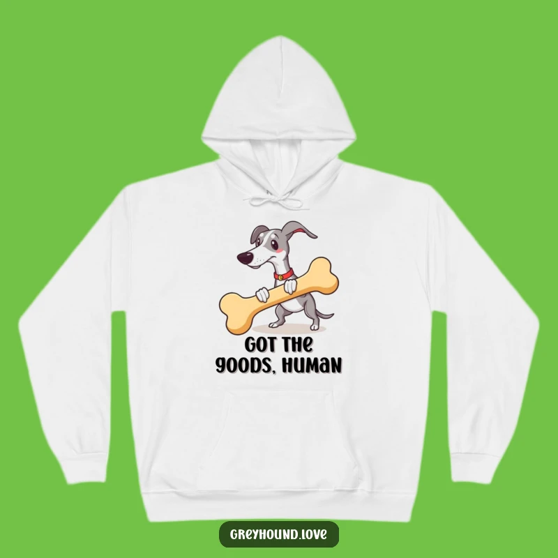 Funny Greyhound Bone Fetch Hoodie - Cozy Playtime Fun, Perfect Gift!