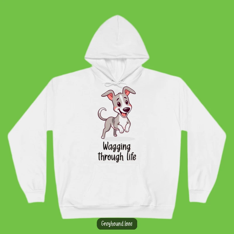 Funny Greyhound Wiggle Hoodie - Cozy Enthusiasm, Perfect Gift!
