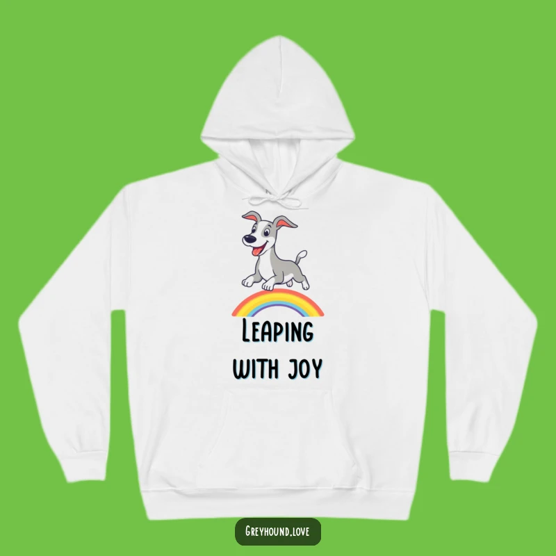 Funny Greyhound Rainbow Hoodie, Cozy Leap - Your Hilarious Comfort Companion!