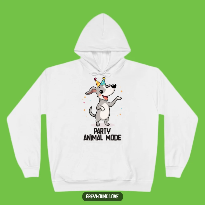 Funny Dancing Greyhound Hoodie: Cozy Celebration, A Warm Funny Gift!