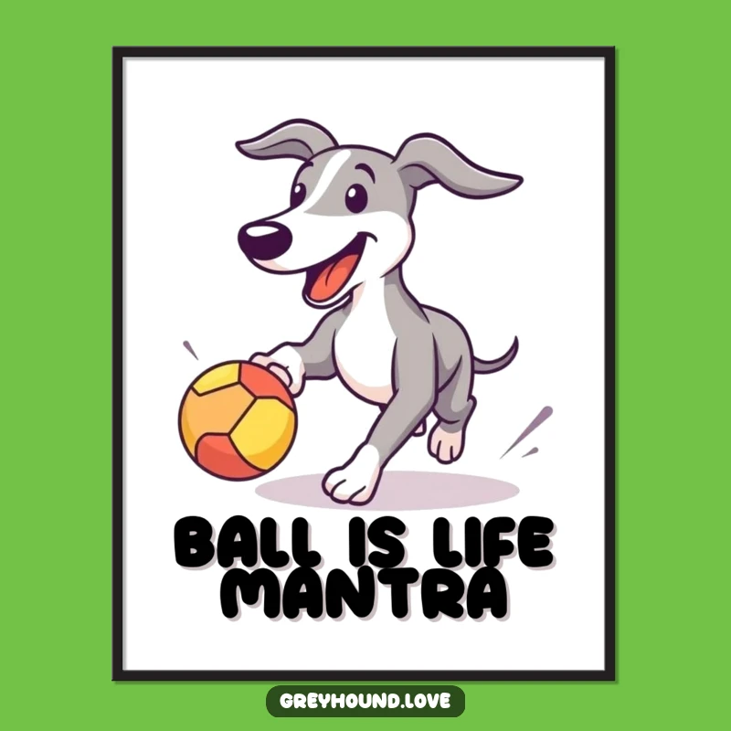 Free Printable Wall Art: Chasing Greyhound - Hilarious Downloadable Decor Gift