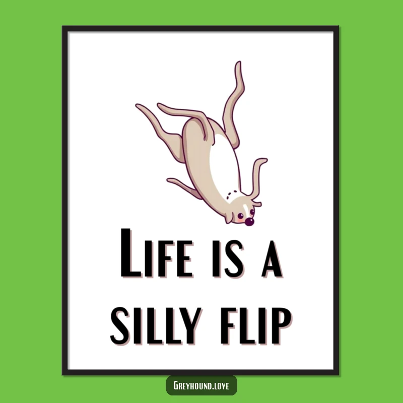Free Printable Wall Art: Greyhound Acrobat - Whimsical Downloadable Decor!