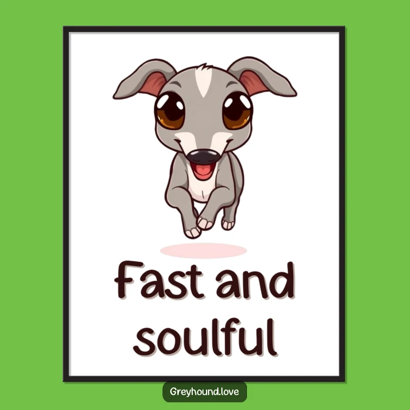 Playful Printable Wall Art: Joyful Greyhound Free Downloadable Dog Decor