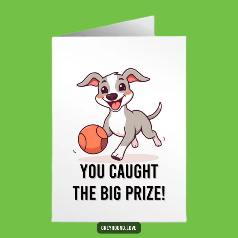 Free Printable Greyhound Game On Card: Funny Congrats Downloadable Gift for Winners