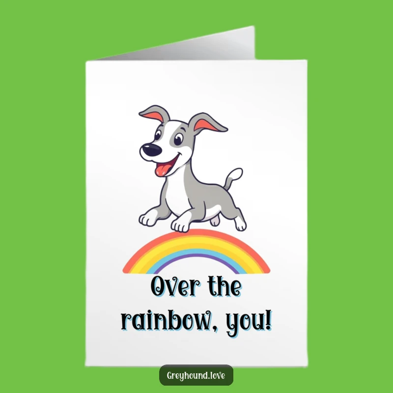 Free Printable Rainbow Greyhound Congrats Card: Amazing Downloadable Gift for Big Wins