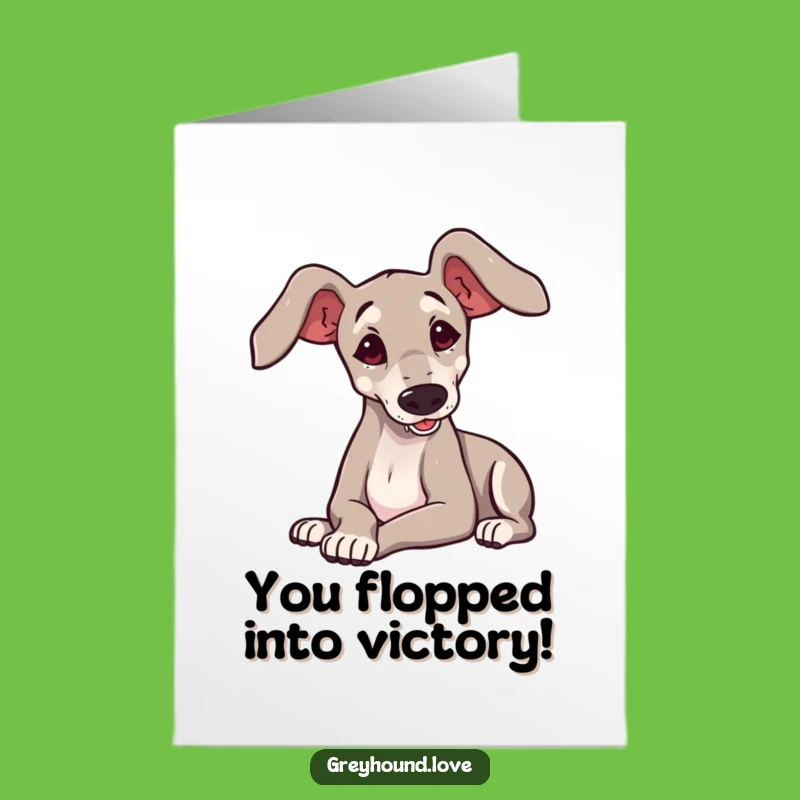 Hilarious Free Printable Congrats Card: Playful Greyhound Dog Gift