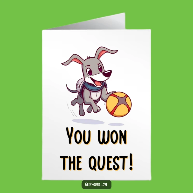 Free Printable Congrats Card: Armored Greyhound Victory Chase