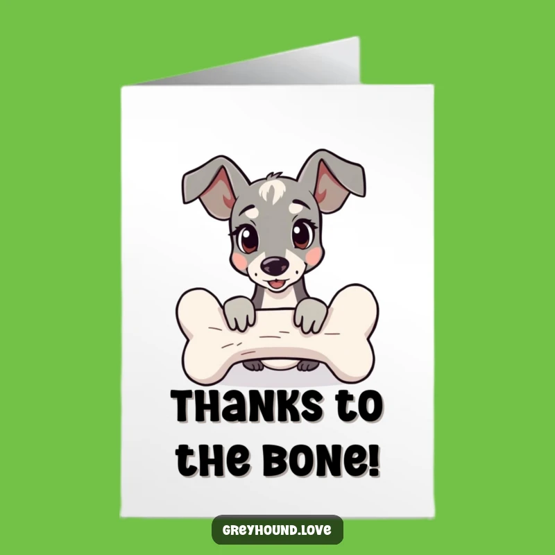 Free Printable Thank You Card: Grateful Greyhound - Whimsical Downloadable Gift!