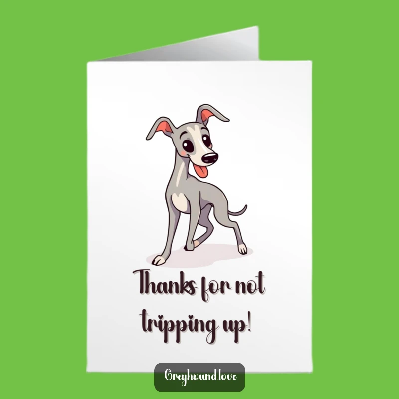 Free Printable Thank You Card: Greyhound Trip - Adorable Downloadable